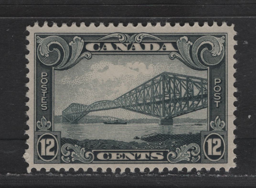 Lot 265 Canada #156 12c Bluish Slate Quebec Bridge, 1928-1929 Scroll Issue, A VFOG Single, Paper ABN-M