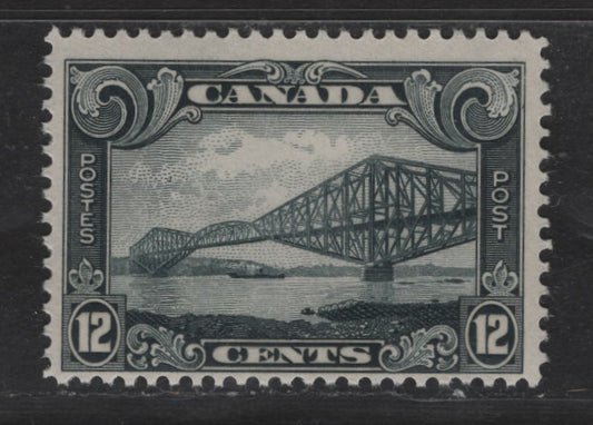 Lot 268 (C) Canada #156 12c Deep Slate Quebec Bridge, 1928-1929 Scroll Issue, A FNH Single, Paper ABN-M