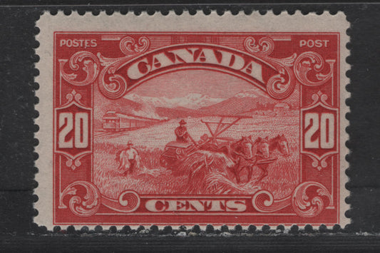 Lot 278 (C) Canada #157 20c Carmine Red Harvesting Wheat, 1928-1929 Scroll Issue, A FNH Single, Paper ABN-CCCC