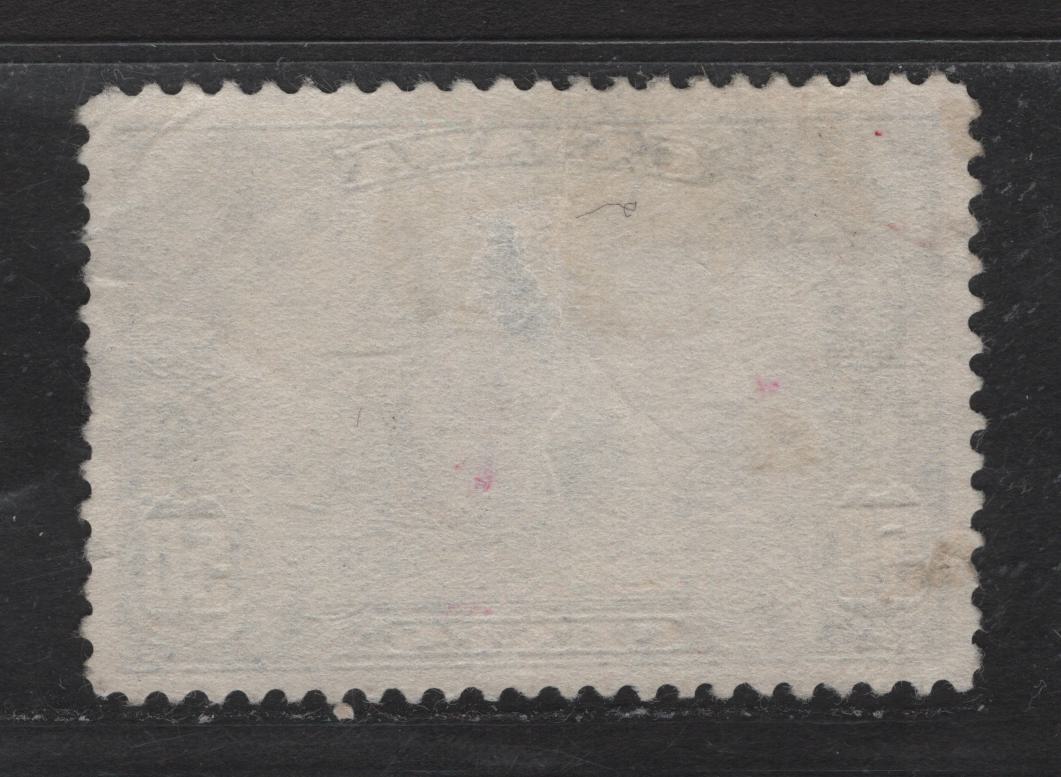 Lot 286 (C) Canada #158 50c Dark Blue Bluenose, 1928-1929 Scroll Issue, A Very Good Used Single, Paper ABN-Q, VF Centered & Light Cancel, But Shallow Hinge Thin & Light Internal Crease.