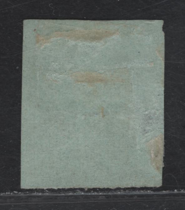 Lot 3 France #12 1c Olive Green on Pale Blue Napoleon III, 1853-1860 Imperf Napoleon III Issue, A Very Good Unused Imperf Single, Clear But Close Margins, Small Thin At Center Left