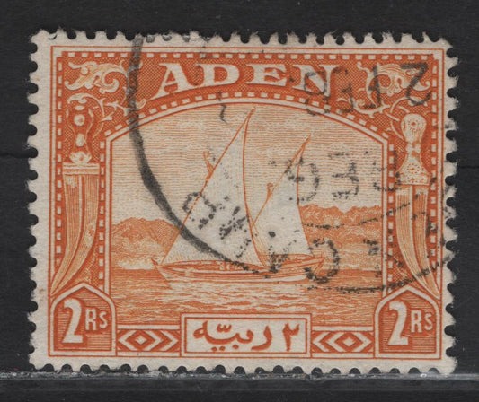 Lot 312 Aden SG#10 2r Yellow Dhow, 1937 Dhow Issue, A Fine Used Single