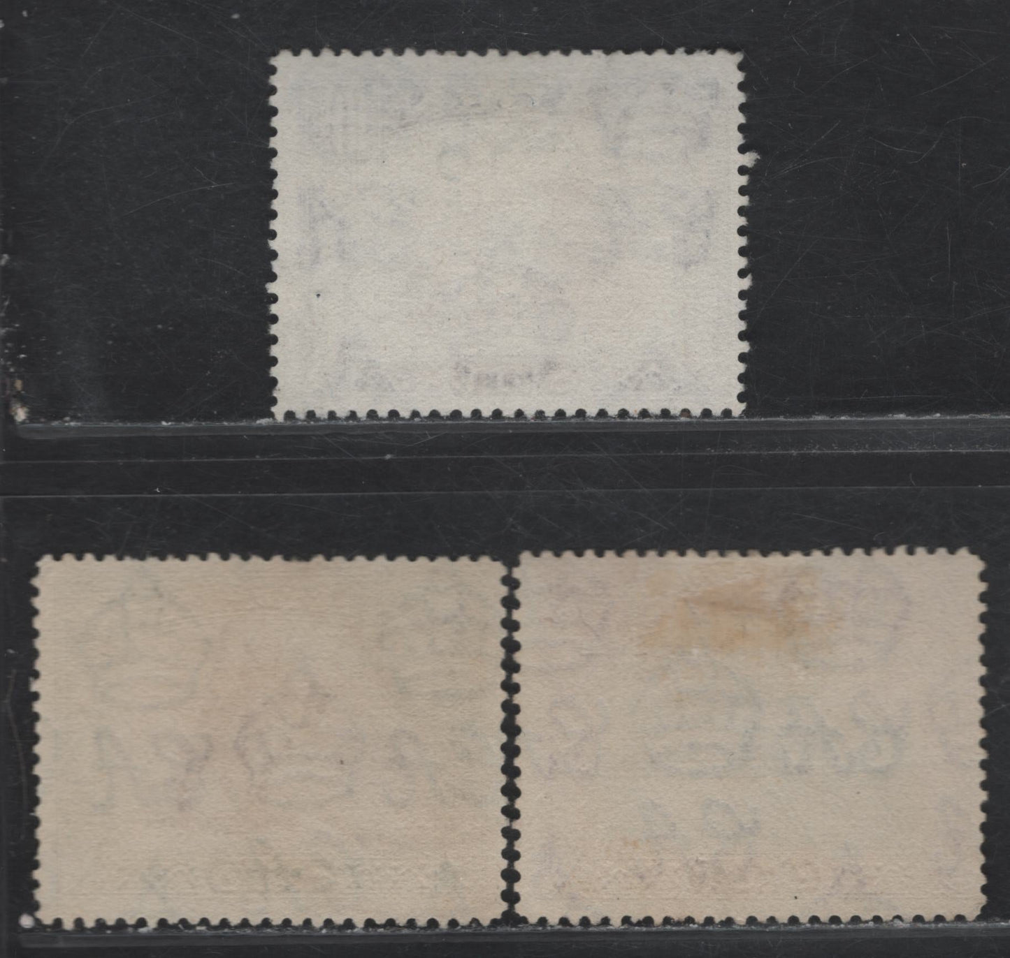 Lot 316 Aden SG#25-26, 46 2r - 10s on10r DeepBlue & Magenta -Sepia & Violet The Harbour - Capture of Aden, 1939-1951 KGVI Pictorial & New Currency Surcharge Issues, 3 Fine/Very Fine Used Singles