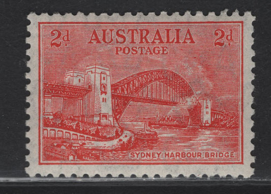 Lot 324 Australia SG#144 2d Scarlet Opening Of Sydney Harbor Bridge, 1932 Opening Of Sydney Harbor Bridge Issue, A VFNH Single