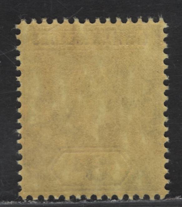 Lot 343 Cayman Islands SG#45 3d Purple on Yellow King George V, 1912-1920 KGV Imperium Keyplate Issue, A VFOG Single, Multiple Crown CA Wmk