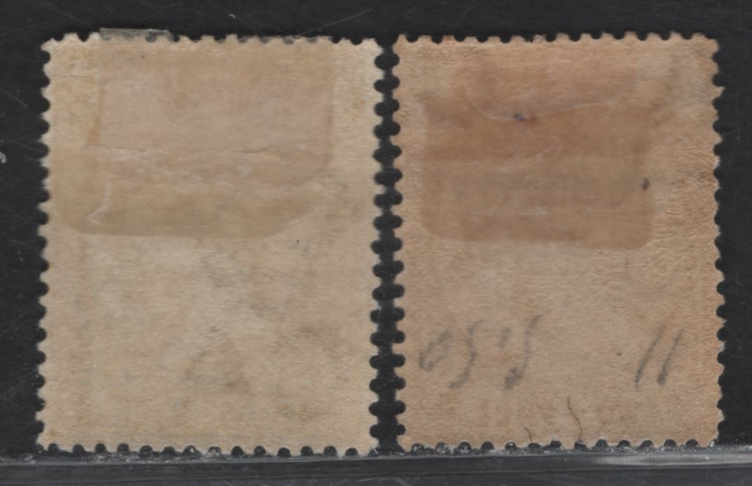Lot 352 Falkland Islands SG#26, 34 2d - 6d Reddish Purple - Yellow Queen Victoria, 1891-1902 Queen Victoria Sidefaces Issue, 2 F/VFOG Singles