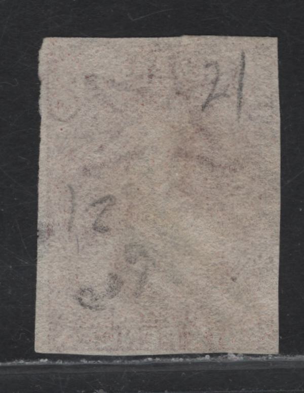 Lot 48 (C) New Zealand SG#43 6d Red Brown Queen Victoria, 1862-1864 Chalon Heads Issue, A Very Fine Used Imperf Single, 3 Large Margins, 1 Close Margin, Light Cancel, Large Star Wmk.