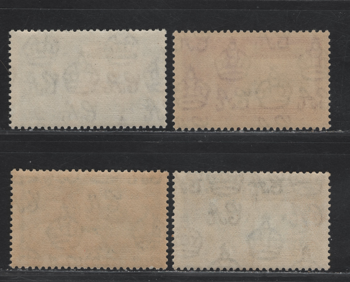 Lot 70 Straits Settlements SG#256-259 5c - 25c Ultramarine & Gray - Slate & Purple KGV & Windsor Castle, 1935 Silver Jubilee Issue, 4 VFNH Singles, NH Set