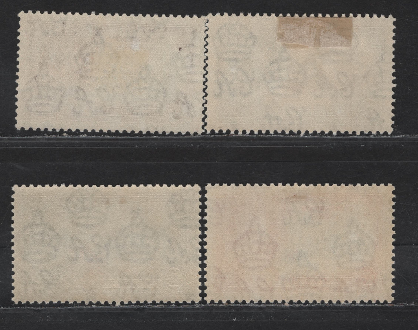 Lot 88 St Christopher & Nevis SG#61-64 1d - 1/- Deep Blue & Scarlet - Slate & Purple KGV & Windsor Castle, 1935 Silver Jubilee Issue, 4 VFOG Singles