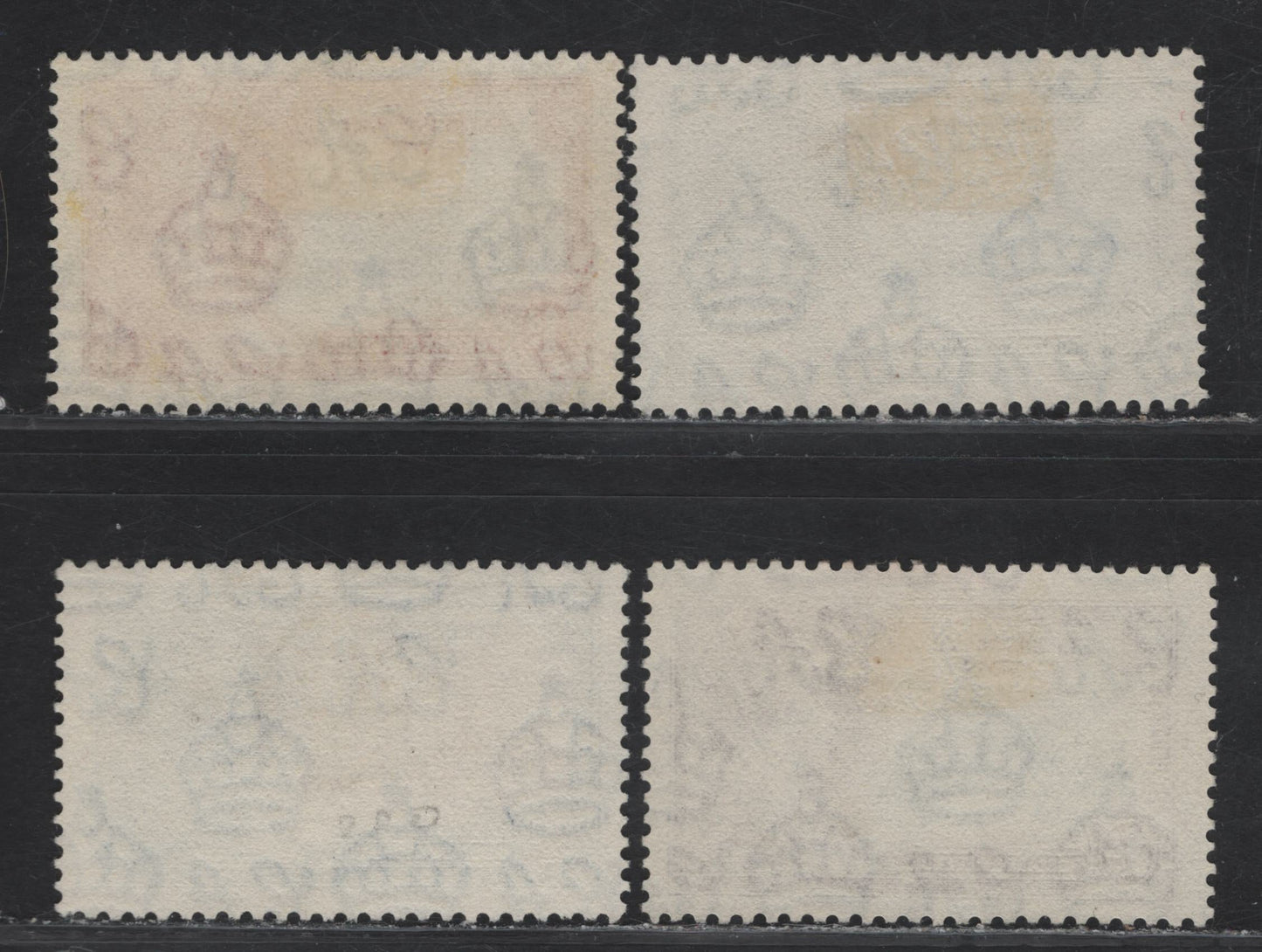 Lot 90 St Christopher & Nevis SG#61-64 1d - 1/- Deep Blue & Scarlet - Slate & Purple KGV & Windsor Castle, 1935 Silver Jubilee Issue, 4 Very Fine Used Singles