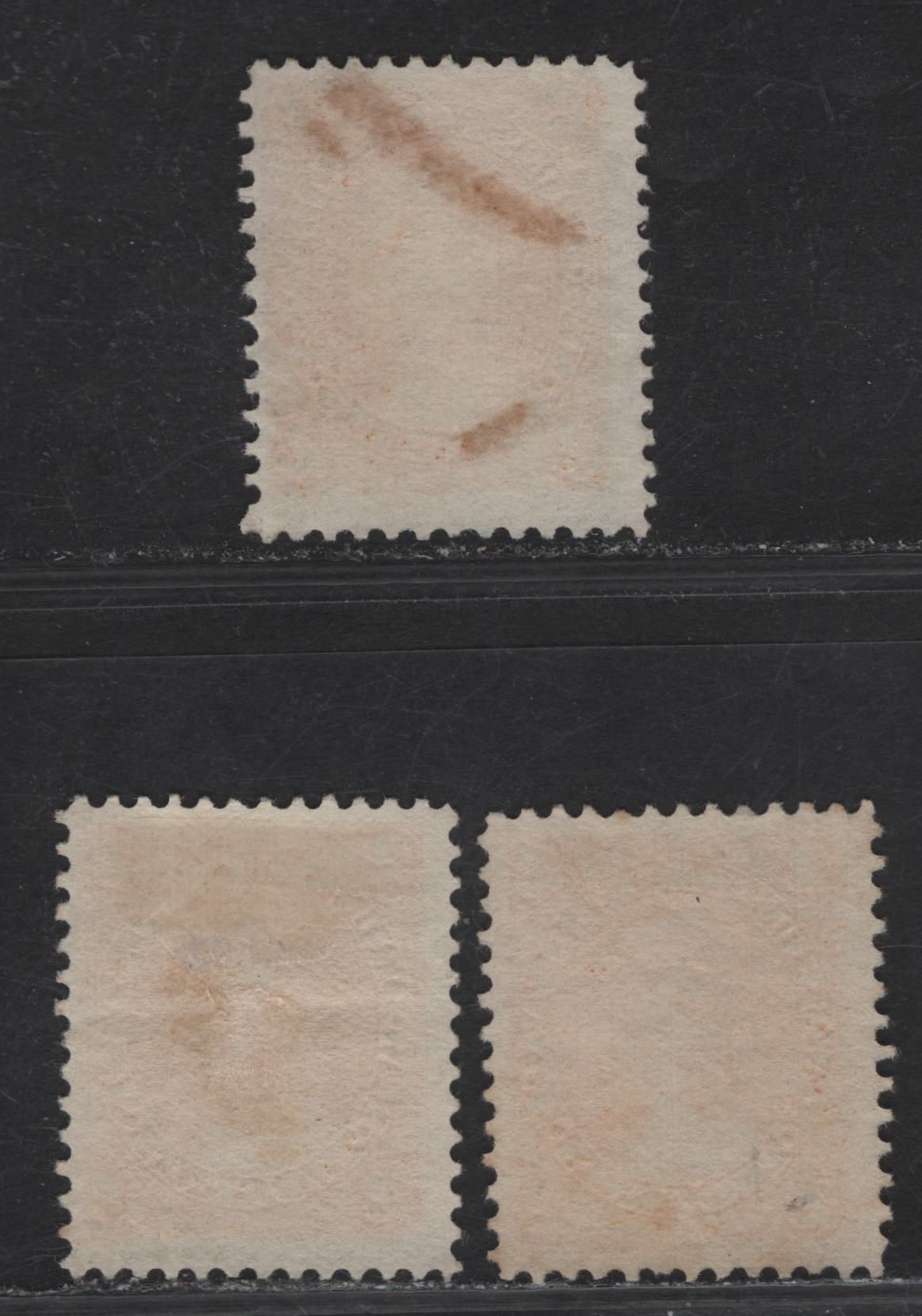 Lot 111 New Brunswick (C) #7 2c Deep Orange, Yellow Orange & Orange Queen Victoria, 1860 Cents Issue, 3 Fine Unused Singles, Paper Cents-D, Perf 12x11.75