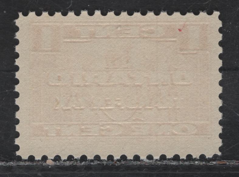 Lot 160 Canada (C) Van Dam#OST18 1c Orange Emblem, 1935 Province of Ontario Transfer Tax Issue, A VFNH Single