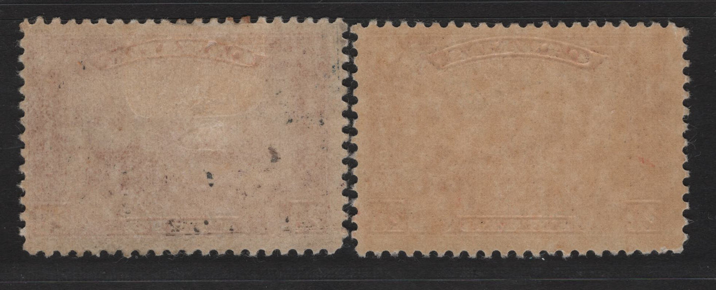 Lot 230 Canada (C) #175 20c Deep Dull Vermillion Harvesting Wheat, 1930-1931 Arch/Leaf Issue, 2 FOG Singles, Papers BABN-D & BABN-J, Perfs 11x10.8 & 10.8x10.9