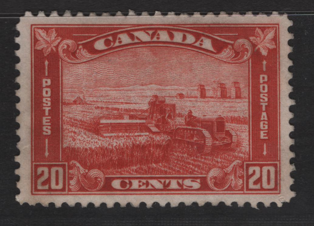 Lot 233 Canada (C) #175 20c Deep Vermillion Harvesting Wheat, 1930-1931 Arch/Leaf Issue, A Very Fine Unused Single, Paper BABN-B, Perf 10.9x10.8