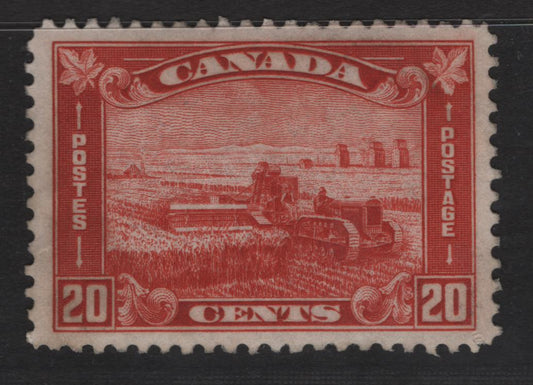 Lot 233 Canada (C) #175 20c Deep Vermillion Harvesting Wheat, 1930-1931 Arch/Leaf Issue, A Very Fine Unused Single, Paper BABN-B, Perf 10.9x10.8