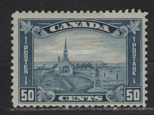 Lot 239 Canada (C) #176i 50c Pale Dull Blue Grand Pre, 1930-1931 Arch/Leaf Issue, A FOG Single, Paper BABN-U, Perf 10.9x10.8