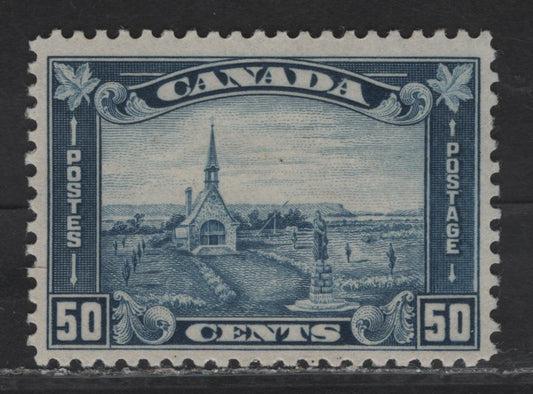 Lot 240 Canada (C) #176 50c Dull Blue Grand Pre, 1930-1931 Arch/Leaf Issue, A FOG Single, Paper BABN-S, Perf 10.9x10.8