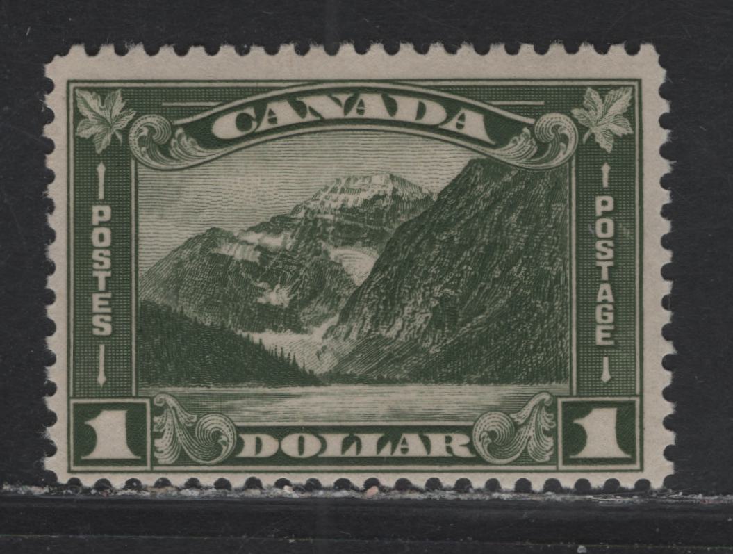 Lot 248 Canada (C) #177 $1 Dark Olive Green Mt Edith Cavell, 1930-1931 Arch/Leaf Issue, A VFOG Single, Paper BABN-B, Perf 10.9