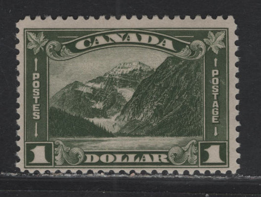 Lot 248 Canada (C) #177 $1 Dark Olive Green Mt Edith Cavell, 1930-1931 Arch/Leaf Issue, A VFOG Single, Paper BABN-B, Perf 10.9