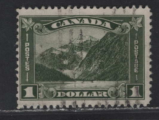 Lot 249 Canada (C) #177 $1 Bronze Green Mt Edith Cavell, 1930-1931 Arch/Leaf Issue, A Fine Used Single, Paper BABN-V, Perf 10.9