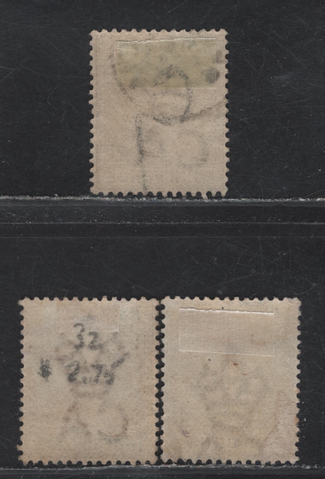 Lot 71 St Lucia (C) SG#44, 47-48 1d - 4d Dull Mauve - Brown Queen Victoria, 1891-1898 Queen Victoria Keyplates Issue, 3 Very Fine Used Singles, Die 2