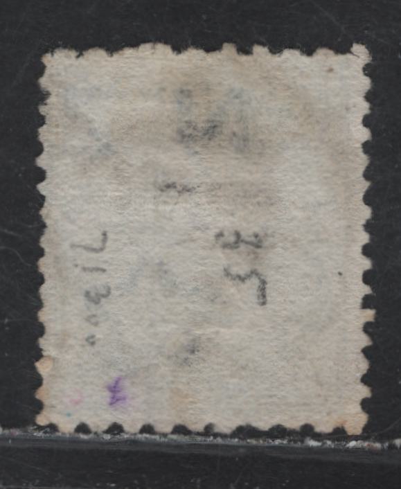 Lot 77A New Zealand (C) SG#164 1/- Green Queen Victoria, 1877-1878 Queen Victoria Sidefaces Issue, A Fine Used Single, Perfs 12.5 & 10 Compound