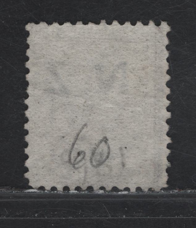 Lot 82 New Zealand (C) SG#186 5/- Gray Queen Victoria, 1878 Queen Victoria Sidefaces Issue, A Fine Used Single, Perf 12x11.5