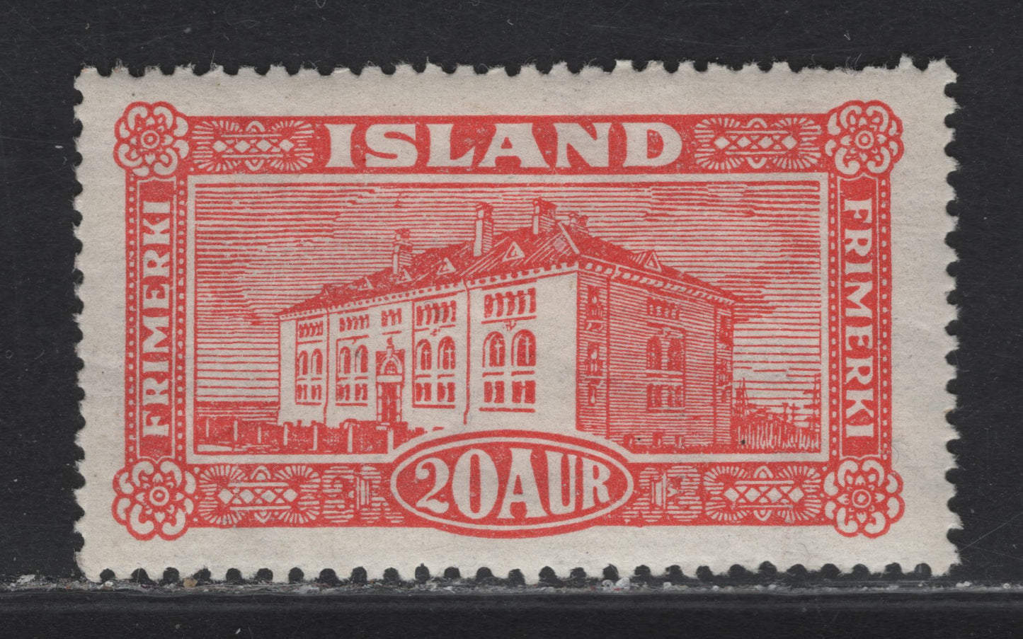 Iceland SC#146 20a Vermillion Postal Service, 1925 Postal Services Issue, A VFOG Single