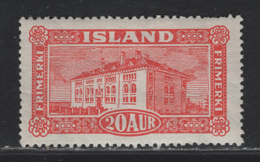 Iceland SC#146 20a Vermillion Postal Service, 1925 Postal Services Issue, A VFOG Single