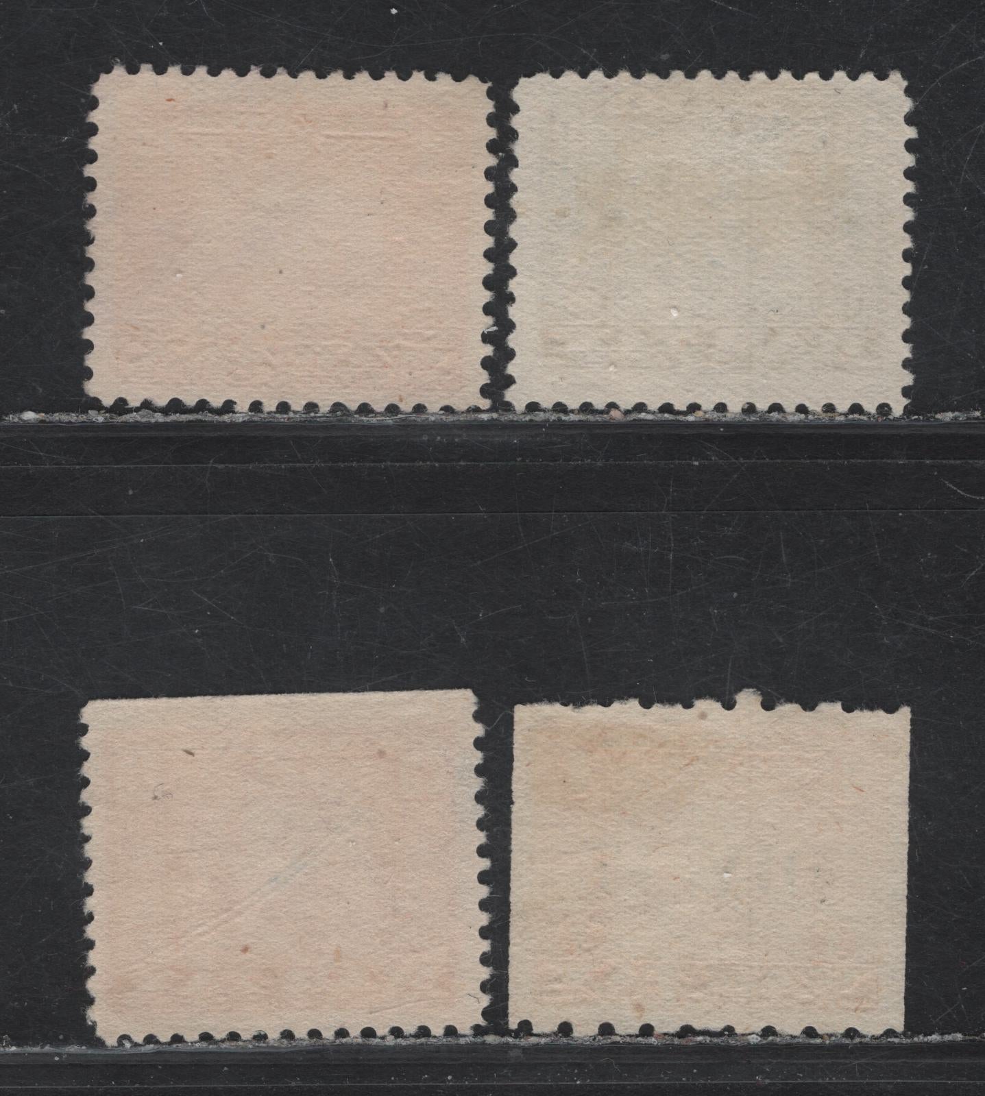 Lot 112 Canada (C) Van Dam#FWT13-15, FWT17a 1c - 25c Orange - Red King Goerge V, 1920 War Tax Issue, 4 Fine/Very Fine Used Singles, Includes Coil With DIV 17 Precancel