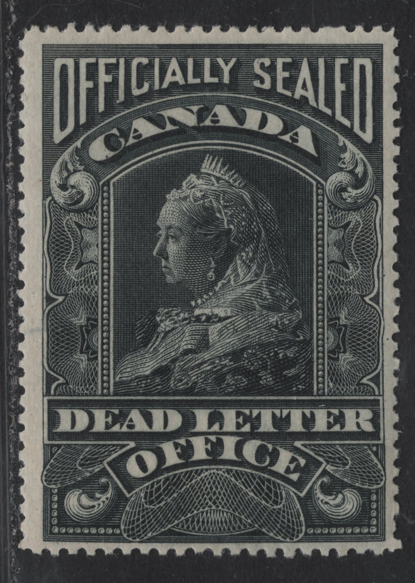 Lot 151 Canada (C) #OX3 Black on Red Queen Victoria, 1907 Officially Sealed Issue, A FOG Single