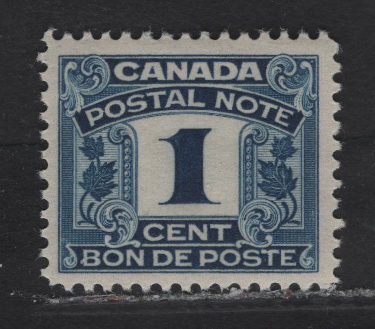 Lot 158 Canada (C) Van Dam#FPS1 1c - 5c Blue Numeral, 1932-1948 Postal Scrip & Postal Note Issue, A VFNH Single