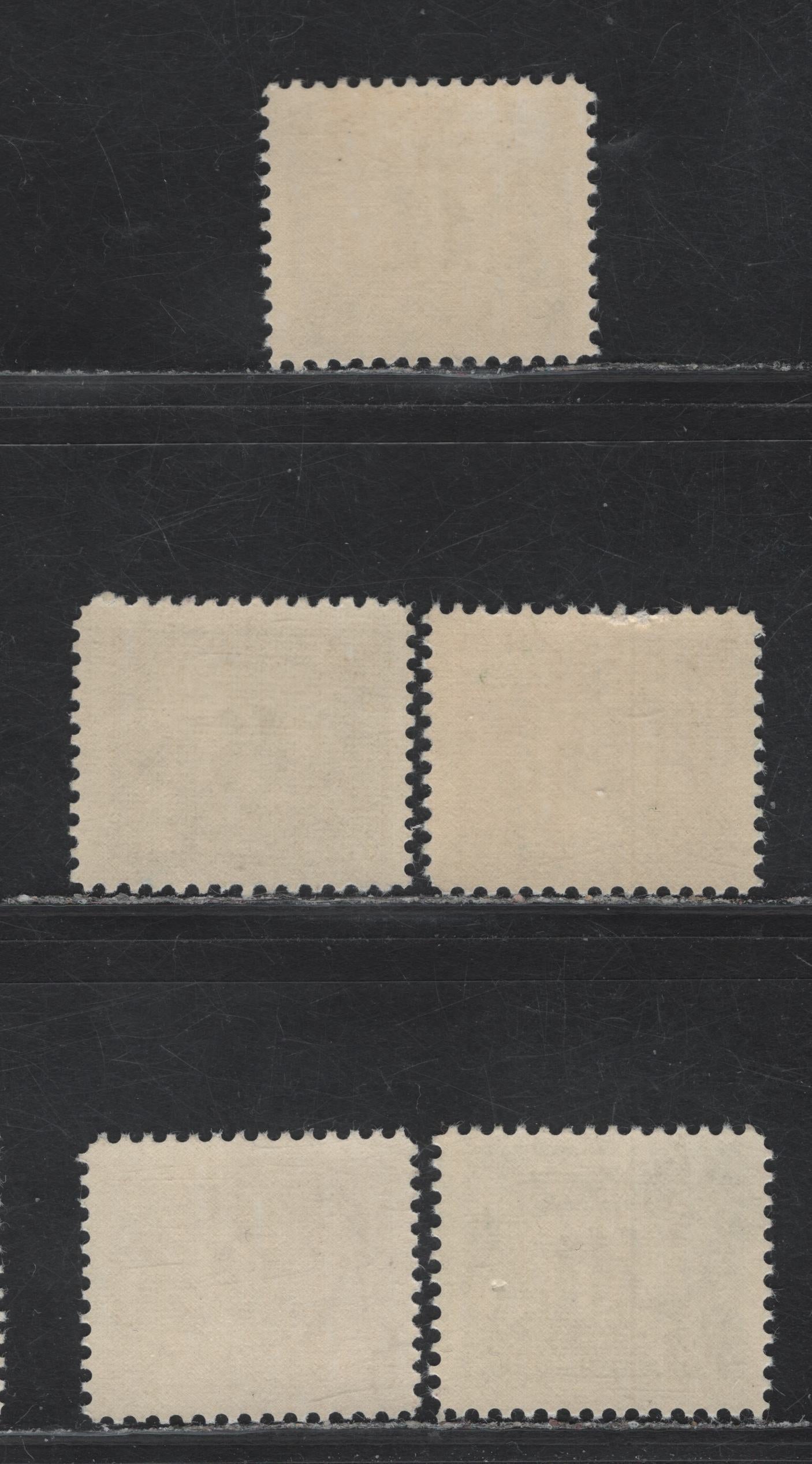 Lot 162 Canada (C) Van Dam#FPS28var, FPS31-32 6c - 10c Olive - Slate Numeral, 1967 Second Postal Scrip Issue, 4 F/VFOG Singles, NF & DF Papers, 9c and 1 6c are NF paper, Rest Are on DF1 Paper