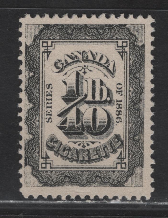 Lot 178 Canada (C) Van Dam#RC85L 1/40lb Black Numeral, 1886 Cigarette Duty Stamp, A VFOG Single