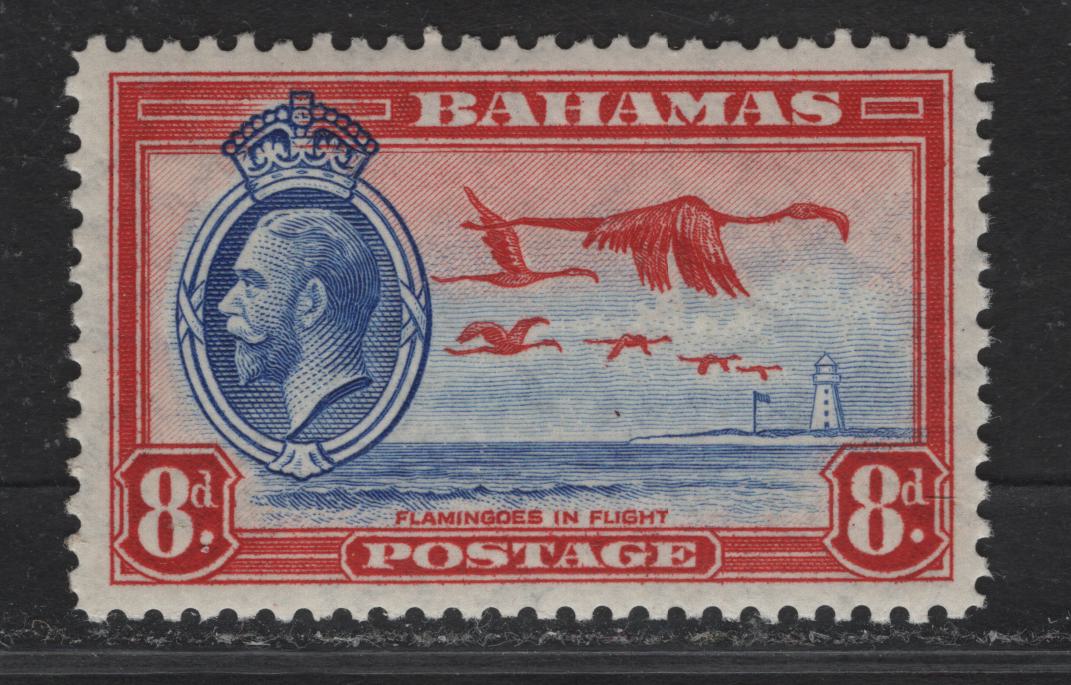 Lot 188 Bahamas (C) SG#145 8d Ultramarine & Scarlet King George V, 1935 Airmail Issue, A VFNH Single