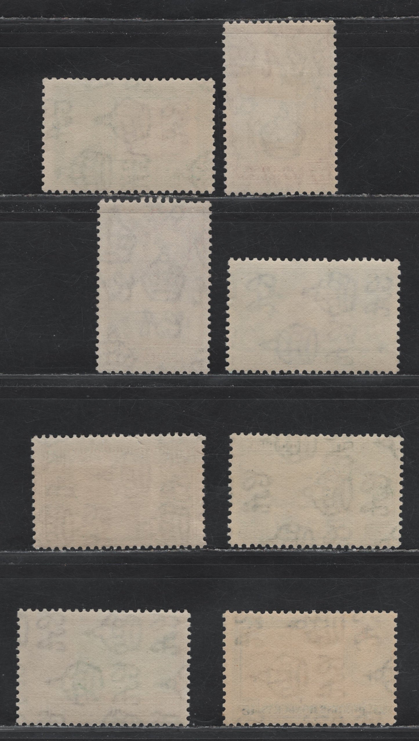 Lot 212 British Honduras (C) SG#150-156 1c - 25c Bright Magenta & Green - Blue & Green King George VI, 1938-1947 KGVI Pictorial Definitive Issue, 7 F/VFNH/OG Singles, All Wartime or Postwar Printings Except 4c, Which Is 1938 Printing, All NH Except 2c.
