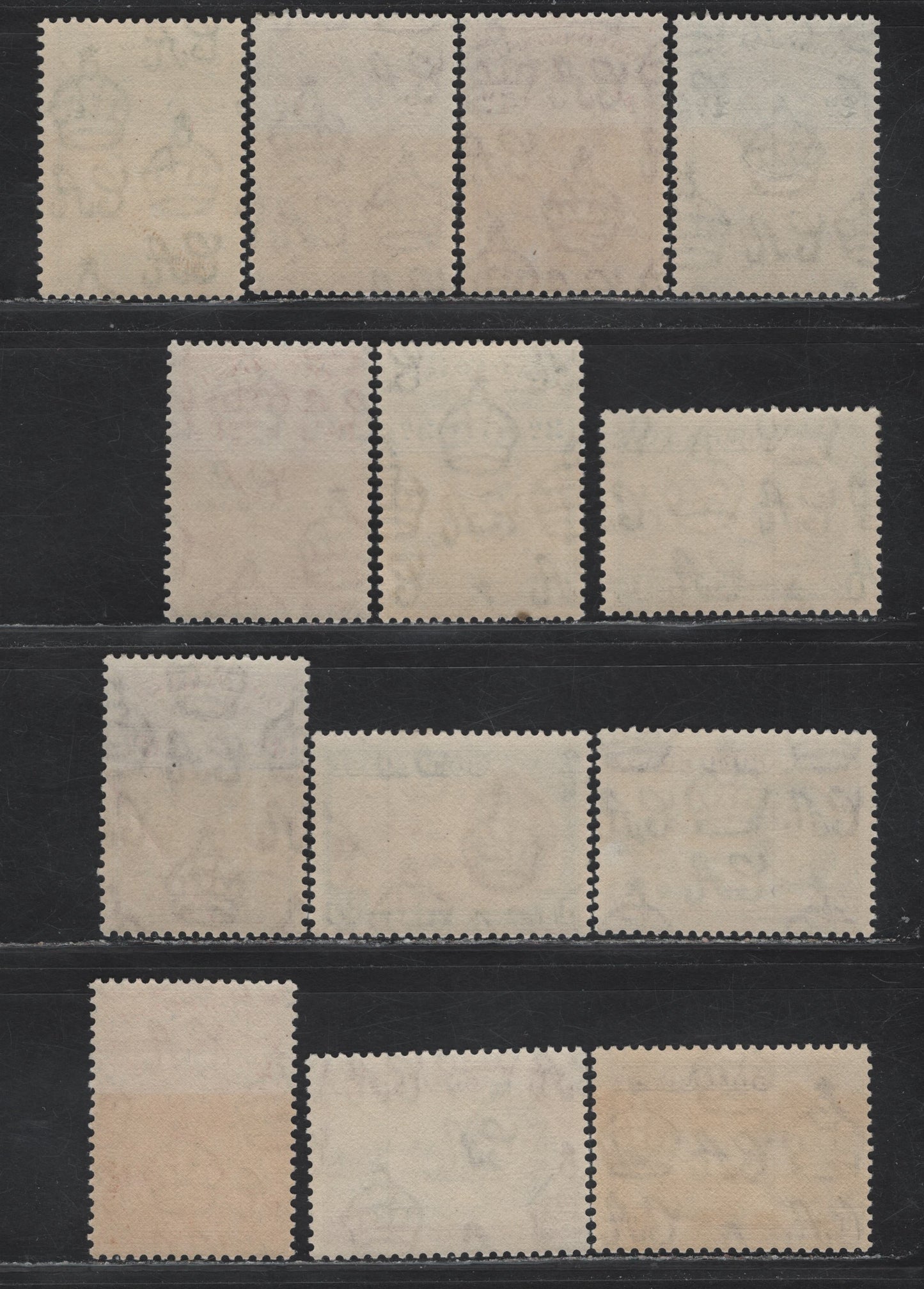 Lot 224 Gold Coast (C) SG#120-132 1/2d - 10/- Green - Black & Violet King George VI, 1938-1943 KGVI Christiansberg Castle Definitives, 13 F/VFNH Singles, 1939-1940 Comb Perforated Printings