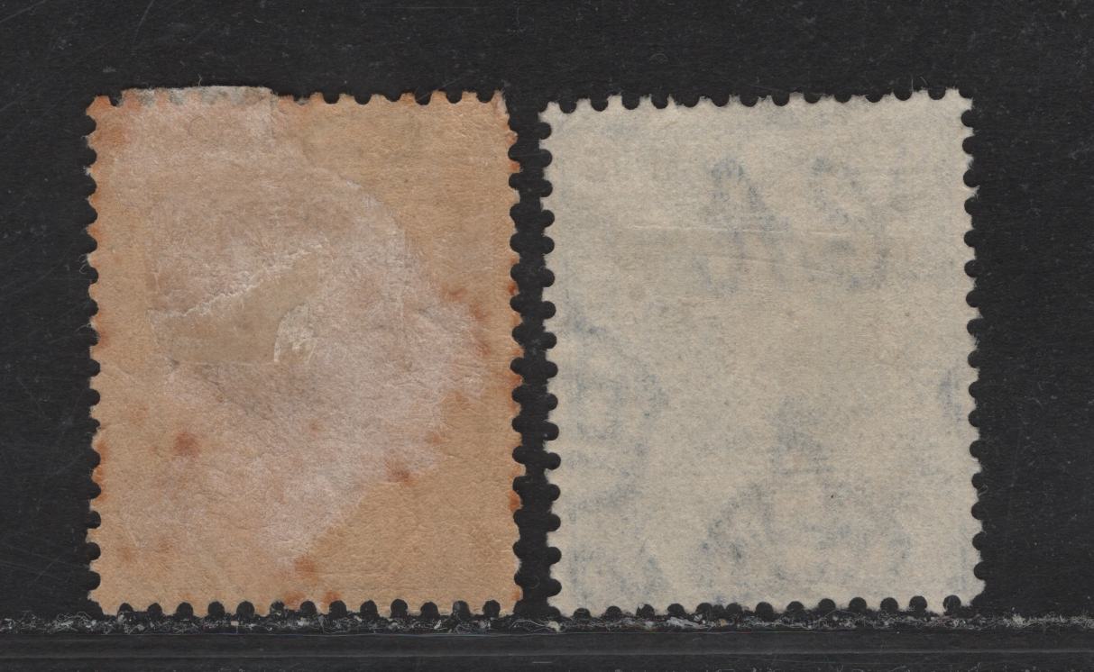 Lot 249 Leeward islands (C) SG#85-86 2.5d - 6d Bright Blue - Dull & Bright Blue King George V, 1931-1932 KGV Imperium Keyplate Issue, 2 Fine/Very Fine Used Singles, Multiple Script CA Wmk