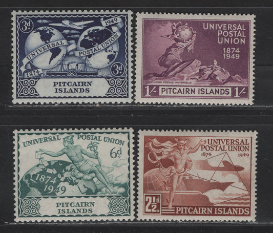 Lot 273 Pitcairn Islands (C) SG#13-16 2.5d - 1/- Red Brown - Purple UPU, 1949 UPU Issue, 4 VFNH Singles
