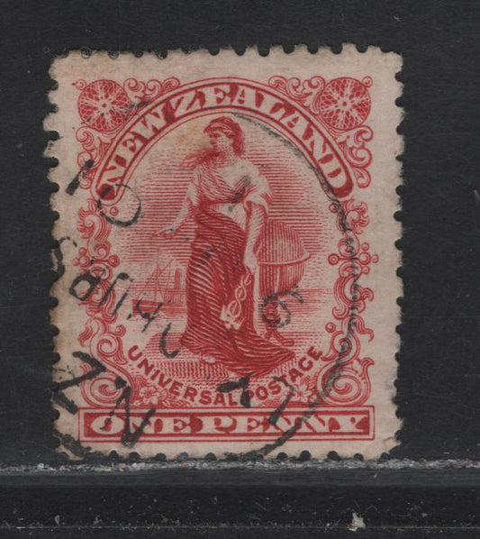 Lot 289 New Zealand (C) SG#305 1d Carmine Zealandia, 1902 Universal Penny Postage Issue, A Fine Used Single, Thin Cowan Paper, Waterlow Plate, Perf 14x11, Star & NZ Wmk.