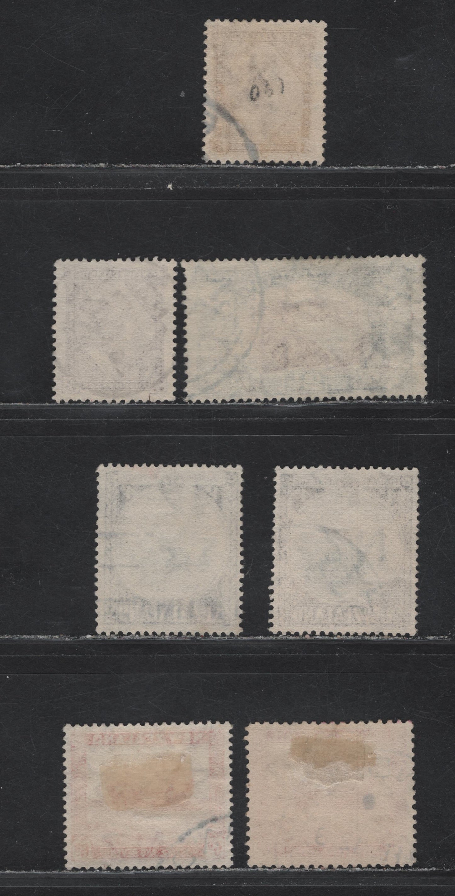 Lot 322 New Zealand (C) SG#581c, 582-583, 583d, 585, 585d 2.5d - 6d Chocolate & Slate - Scarlet Mt Cook - harvesting, 1936-1947 Pictorial Issue, 6 Fine/Very Fine Used Singles, Multiple Wmk, Includes 2 Shades of 3d, Perfs 14x13.5, 14x14.5, 13.5x14 & 12.5.