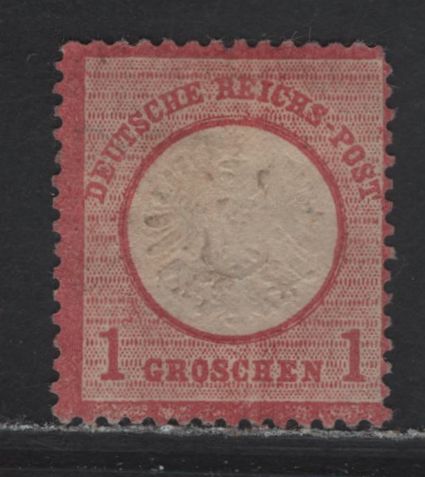 Lot 336 Germany SC#17 1gr Rose Eagle With Shield, 1872 Embossed Eagle With Large Shield Issue, A FOG Single