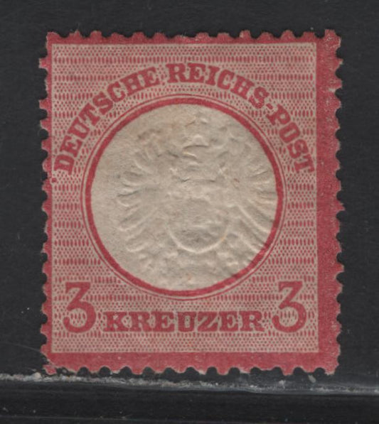 Lot 337 Germany SC#23 3kr Rose Eagle With Shield, 1872 Embossed Eagle With Large Shield Issue, A FOG Single