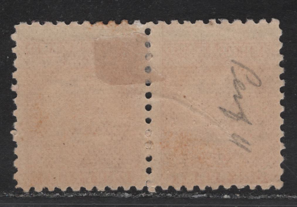Lot 47 New Zealand (C) SG#274 1d Crimson - Dark Gray White Terrace, Rotomahana, 1900 Pictorial Issue, A FOG Pair, Perf 11, Double Lined Star & NZ Wmk