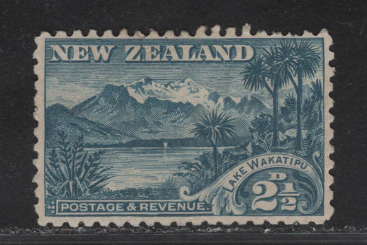 Lot 48 New Zealand (C) SG#308 2.5d Blue Lake Wakatipu, 1902-1907 Pictorial Issue, A VFOG Single, Perf 11, Single Star & NZ Wmk