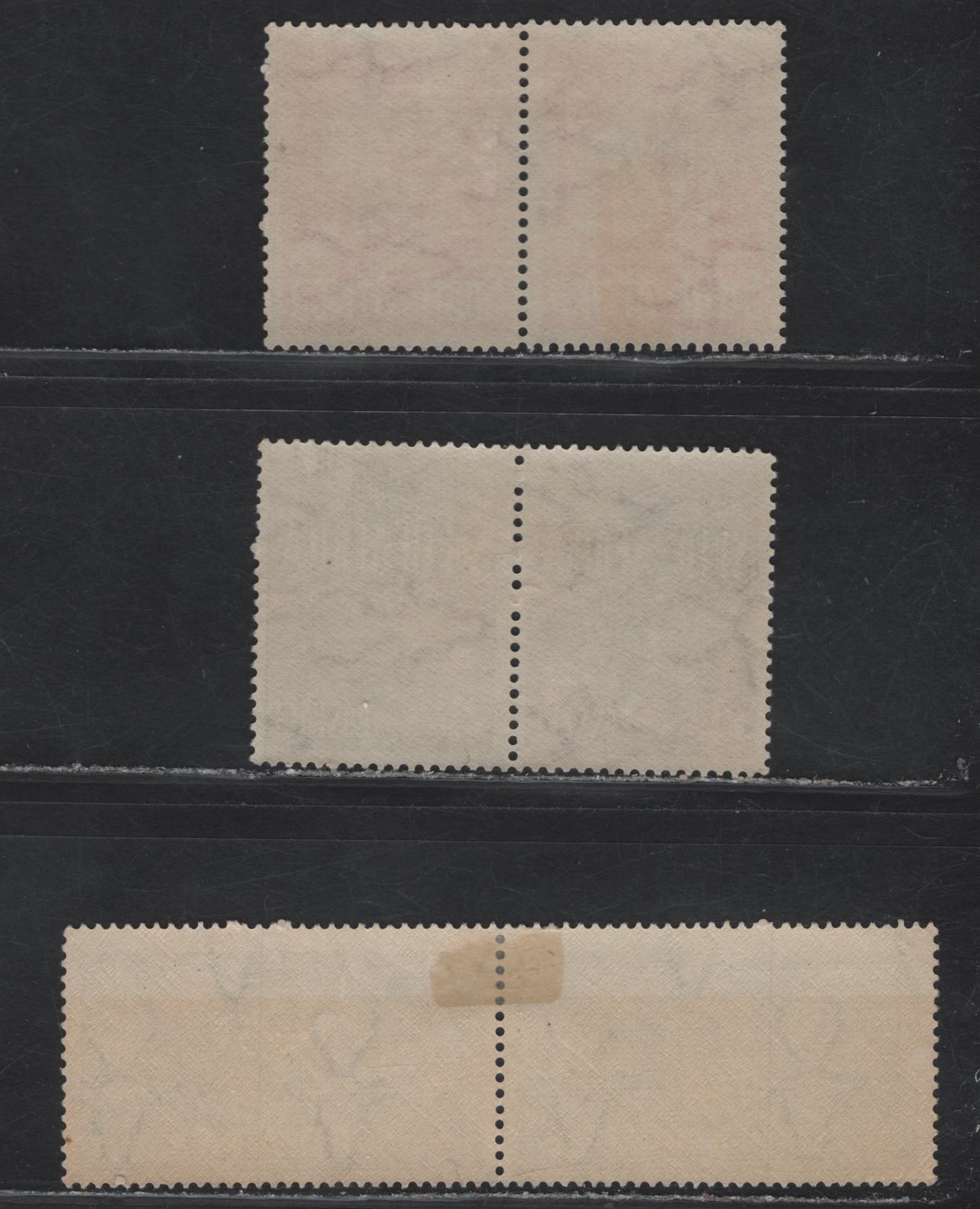 Lot 101 South Africa (C) SG#91-93 4d - 6d Orange Brown - Red Orange Pictorials, 1941-1946 Large Format War Effort Issue, 3 F/VFOG Pairs
