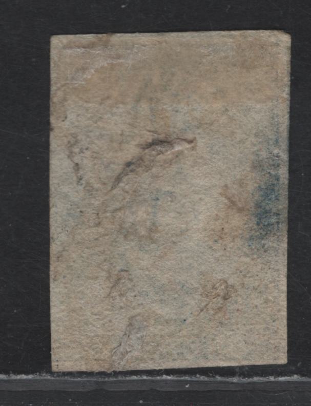 Lot 181 Ceylon (C) SG#2a 1d Blue Queen Victoria, 1857-1859 Imperf Courbould Heads Issue, A Good Used Single, Medium Hinge Thin