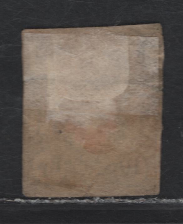 Lot 224 Switzerland SC#8b 10r Orange Yellow, Black & Red Rayon District, 1850 Rayon District Issue, An Ungraded Used Single, Presentable Spacefiller, Major Faults, Including A Large Tear Which Has been Repaired & A Corner Thin.