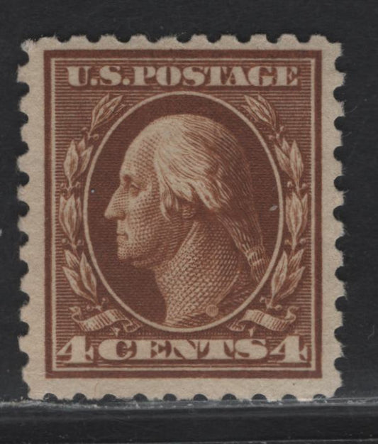 Lot 25 United States SC#427 4c Brown Washington-Franklin, 1913-1915 Washington-Franklin Issue, A FNH Single, Single Lined USPS Wmk