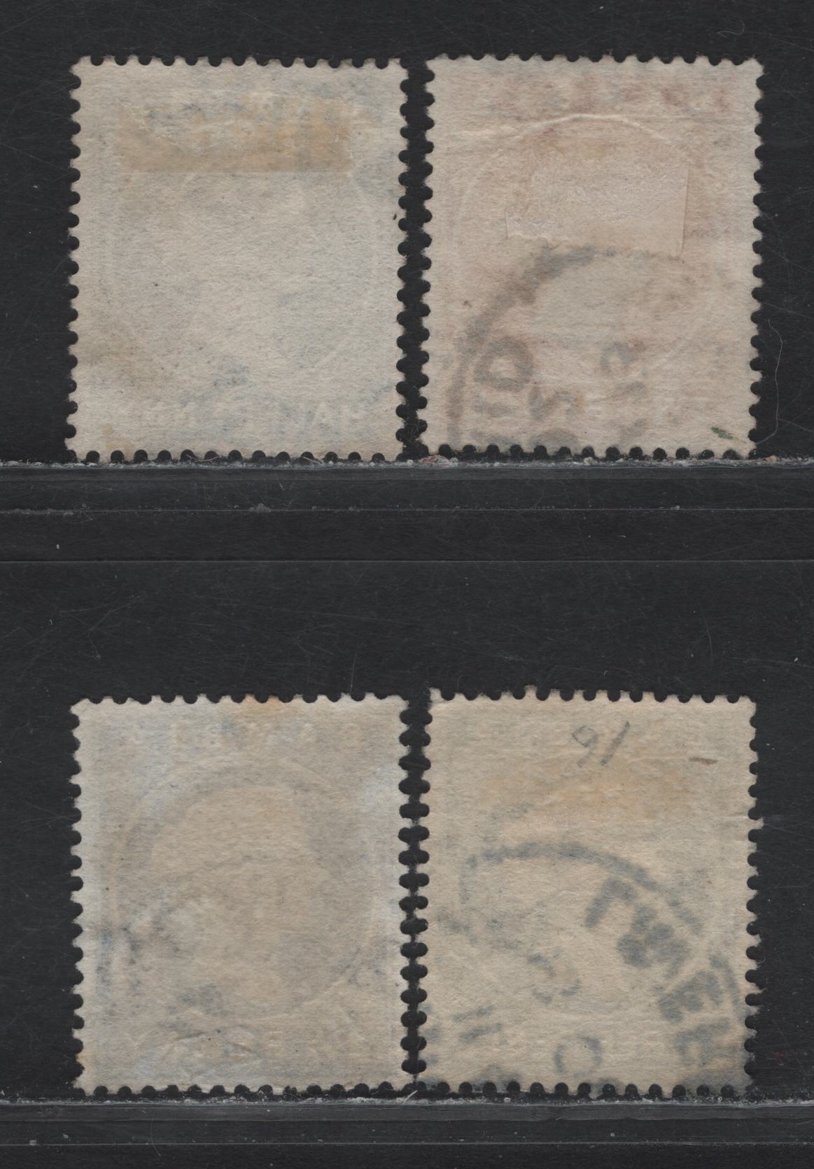 Lot 59 Gambia (C) SG#22, 25-26, 28 1/2d - 3d Gray-Green - Slate Gray Queen Victoria, 1886-1893 Queen Victoria Embossed Cameo Issue, 4 Fine/Very Fine Used Singles